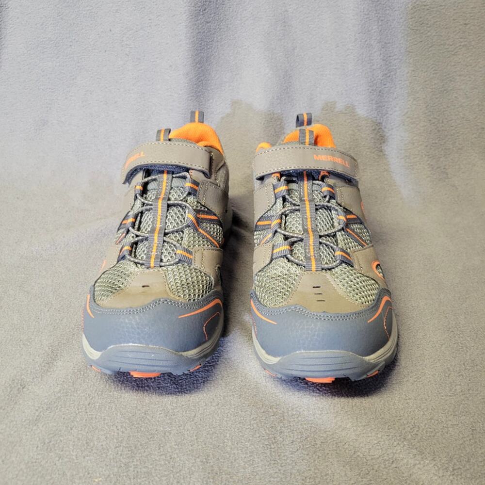 Merrell Shoes Womens Hiking Size 6 Brown Gray Orange Rubber Lace